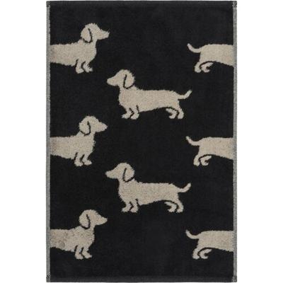 Cawö Cawo We love Dogs gemustert 6246 Gastendoekje 30x50 schwarz/beige