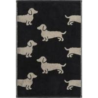 Cawö Cawo We love Dogs gemustert 6246 Gastendoekje 30x50 schwarz/beige