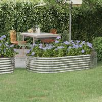 Plantenbak 175x100x36 cm gegalvaniseerd staal zilverkleurig