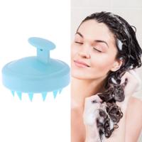 Siliconen hoofd hoofdhuid massage borstel haar wassen hoofdhuid reinigen kam (blauw)