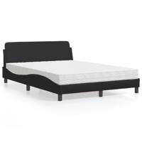 Bed met matras kunstleer zwart 120x200 cm Bed met matras kunstleer zwart 120x200 cm