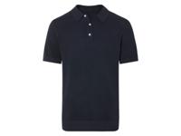 esmara Men Gebreid heren poloshirt (Marineblauw, M)
