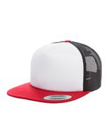 Flexfit FX6005FW Foam Trucker With White Front - Red/White/Black - One Size