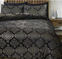 Sleeptime Glamour Flanel Art Foil Zwart 240 x 200/220 cm