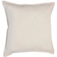 Bank/sierkussens huiskamer Sophia - 45 x 45 cm - Ivoor wit - polyester - met rits