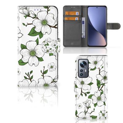 Xiaomi 12 | 12X Hoesje Dogwood Flowers | Portemonnee hoesje Xiaomi 12 | 12X Hoesje Dogwood Flowers | Portemonnee hoesje