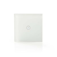 Nedis SmartLife Wandschakelaar | Wi-Fi | Enkel | 1000 W | Glas | Wit | 1 stuks - WIFIWS10WT WIFIWS10WT
