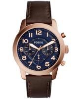 Fossil FS5204 &apos;Pilot 54&apos; chronograaf bruin lederen Herenhorloge