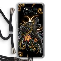 Huilende Wolf: Xiaomi Poco X3 NFC Transparant Hoesje met koord
