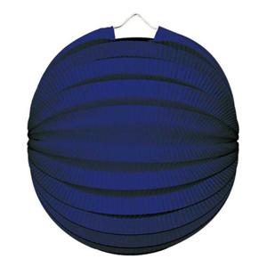 Party Lampion van papier - ronde vorm - blauw - Dia 22 cm