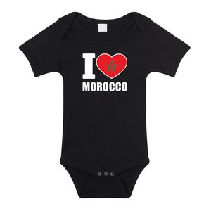 I love Morocco baby rompertje zwart Marokko jongen/meisje