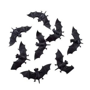 Kunststof decoratie vleermuizen 10 cm - 24x stuks - Halloween/horror decoratie/versiering - dieren