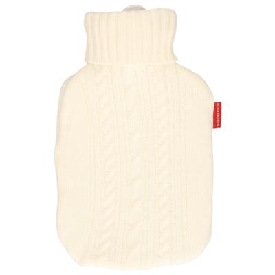 Luxe warmwater kruik - gebreide hoes - gebroken wit - 1800 ml - Kruikenzak