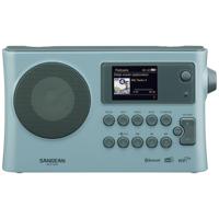 Sangean WFR-28BT Internetradio DAB+, FM WiFi, Bluetooth, AUX Acculaadfunctie, Spotify Lichtblauw