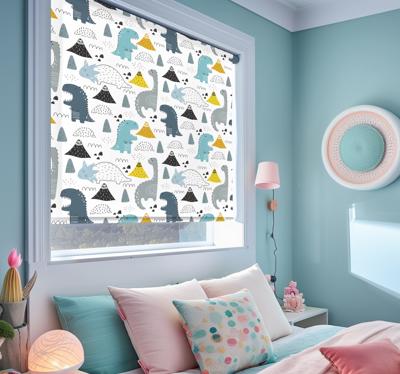 Scandinavisch patroon raambekleding dinosaurus