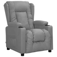 Fauteuil verstelbaar kunstleer grijs