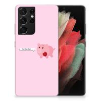 Samsung Galaxy S21 Ultra Telefoonhoesje met Naam Pig Mud