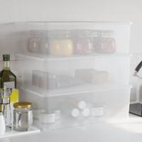 VidaXL Opbergboxen kunststof 3 st stapelbaar 25 l