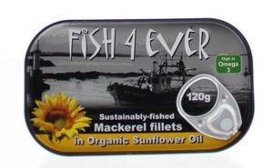 Fish 4 Ever Makreelfilet in zonnebloemolie (120 gr)