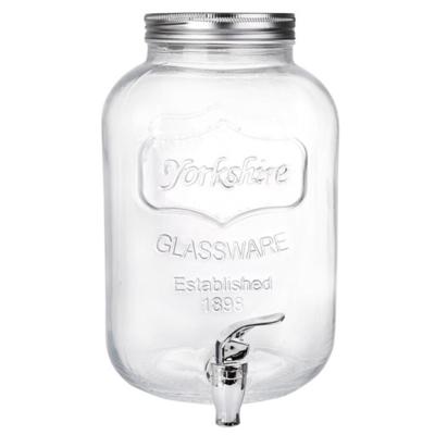 Gerimport dispenser cocktails/water/limonade - met tap - 5L - glas - zomer