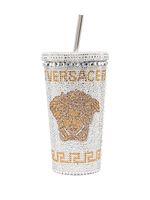 Versace tasse de voyage Medusa ornée de cristaux - Argent