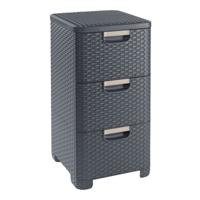 Curver ladeblok met 3 lades - grijs - 60x27.8x32.8 cm Curver ladeblok met 3 lades - grijs - 60x27.8x32.8 cm