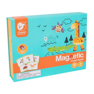 Classic World magneetspel bosdieren, 60dlg.