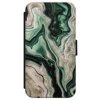 iPhone X/XS flipcase - Marmer groen goud
