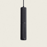 Hanglamp metaal zwart gefreesd &apos;Luminex&apos; gu10 downlighter led