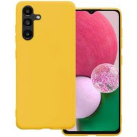 Basey Samsung Galaxy A13 5G Hoesje Siliconen Hoes Case Cover -Geel - thumbnail