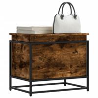 VidaXL Opbergbox met deksel 60x40x51,5 cm bewerkt hout gerookt eiken