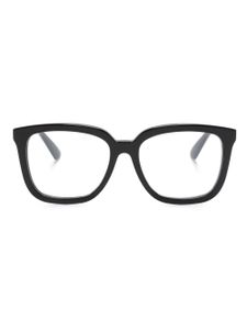 Gucci Eyewear lunettes de vue carrées à plaque logo - Noir