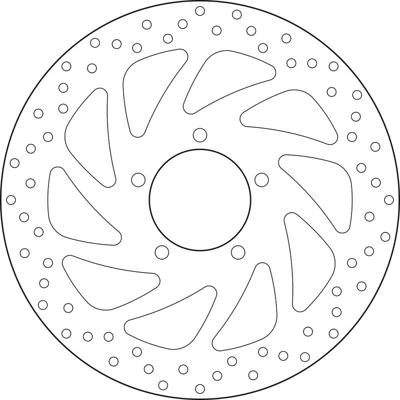 BREMBO Serie Oro remschijf, remschijven voor de moto, vast 68B407L3