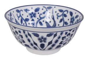 Blauw-witte keramische kom - Tokyo Design Studio - 500ml 14.8 x 7cm