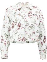 Giambattista Valli veste à fleurs - Blanc Giambattista Valli veste à fleurs - Blanc