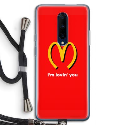 I'm lovin' you: OnePlus 7 Pro Transparant Hoesje met koord