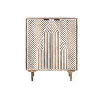Flessenrek Home ESPRIT Wit Mangohout 84 x 41 x 108 cm