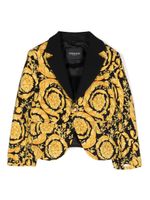 Versace Kids blazer à imprimé baroque - Jaune - thumbnail