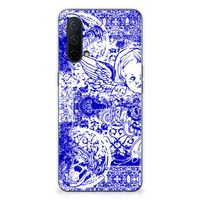 Silicone Back Case OnePlus Nord CE 5G Angel Skull Blauw
