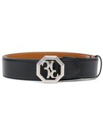 Billionaire ceinture en cuir à boucle logo - Noir