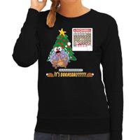 Foute Kersttrui/sweater voor dames -doomsday - zwart - kalkoen - kerstfeest