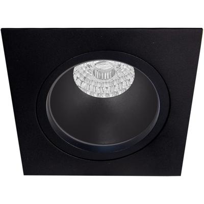 Spot Armatuur GU10 - Pragmi Shift Pro - GU10 Inbouwspot - Vierkant - 1-lichts - Zwart - Aluminium - 128mm