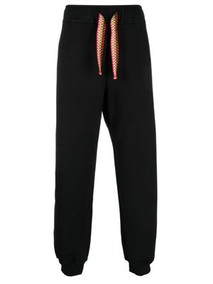 Lanvin pantalon de jogging en coton à lien de resserrage - Noir