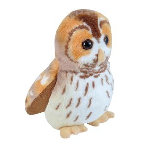 Vogelknuffel bosuil van pluche met geluid 13 cm