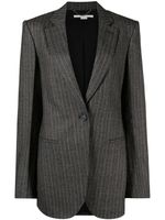 Stella McCartney blazer boutonné à fines rayures - Gris