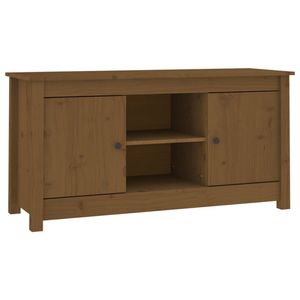 The Living Store tv-kast Grenenhout - 103 x 36.5 x 52 cm - honingbruin