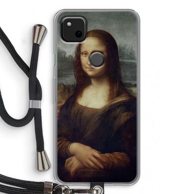 Mona Lisa: Pixel 4a Transparant Hoesje met koord