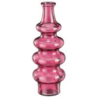Bloemenvaas Sira - transparant glas - roze - D14,5 x H40 cm - vaas - sierlijk model