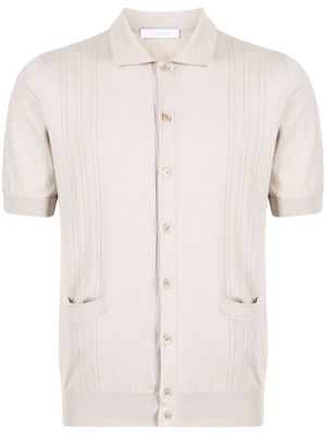 Cruciani polo en maille pointelle - Marron