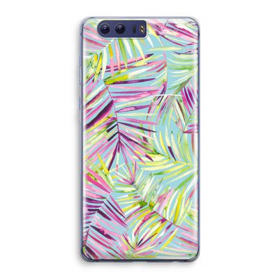 Tropical Palms Blue: Honor 9 Transparant Hoesje